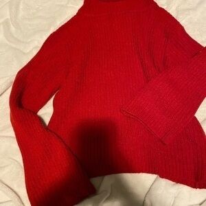PRESTIGE Tribeca studio red high neck Sweater lg